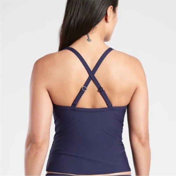 NWT! Athleta Dress Blue Twist Up Tankini Top - Size 34B/C 💙 - Picture 2 of 7